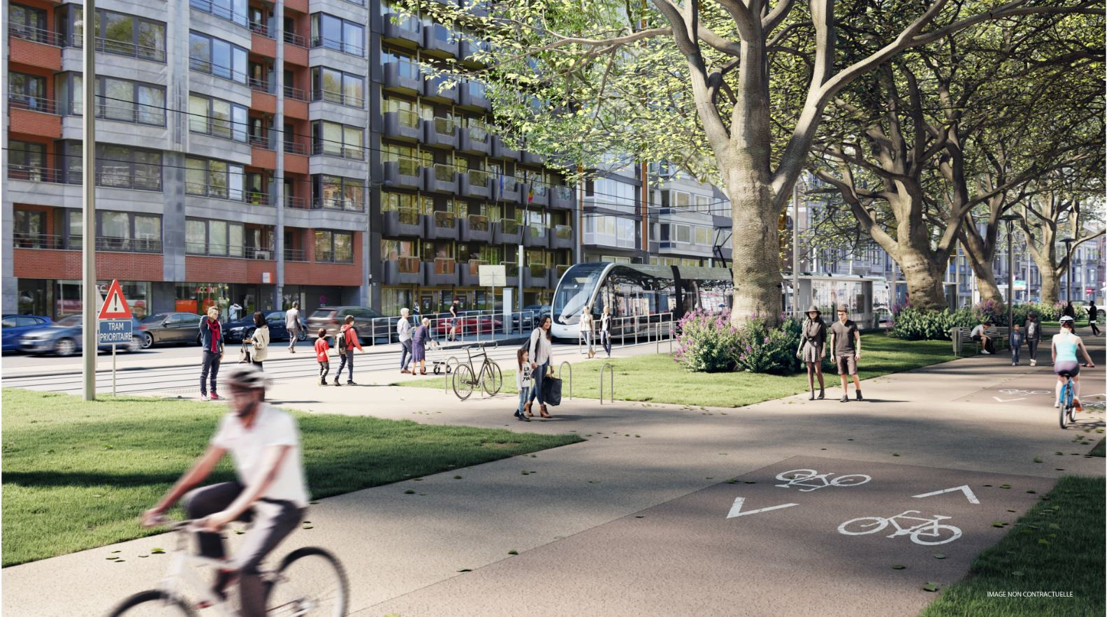 Tram avenue Blonden.
