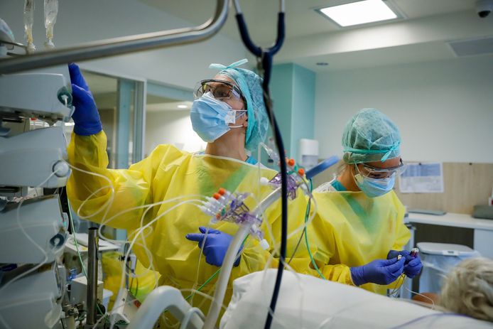 Unité de soins intensifs à l'hôpital d'Etterbeek-Ixelles, le 19 novembre dernier.
