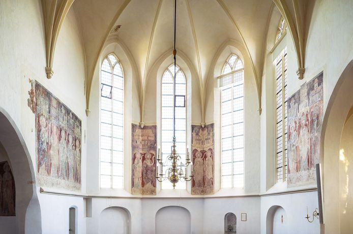 De wandschilderingen in de Remigiuskerk in Hengelo vormen het vijftigste 'Sleutelwerk' uit de Gelderse kunstgeschiedenis.