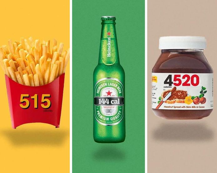 "Caloriebrands" a décidé d'utiliser la manière forte pour indiquer aux consommateurs le nombre de kilocalories que contiennent des produits de tous les jours.
