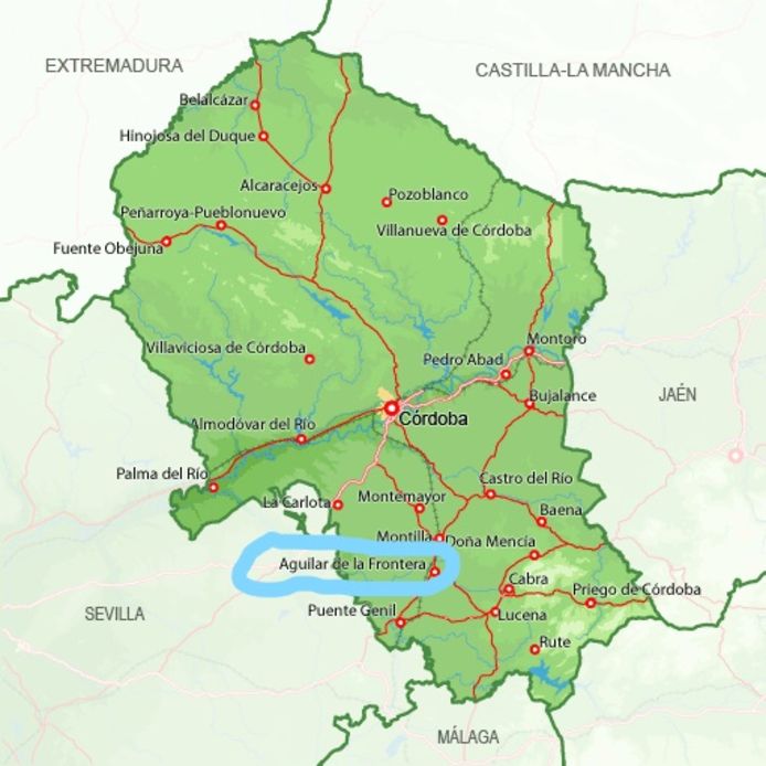 Aguilar de la Frontera ligt in de Spaanse provincie Córdoba.