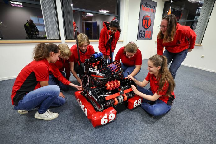 Het Robotics Team van Fontys-studenten.