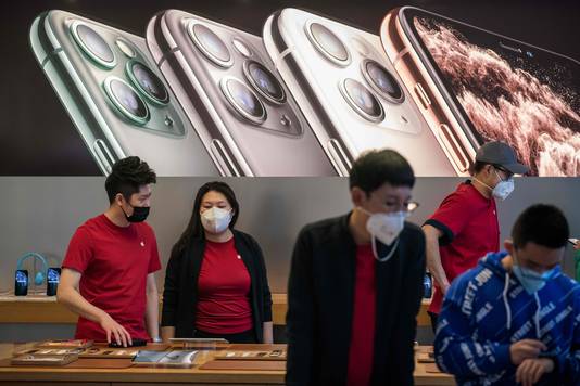 De producten van Apple zijn erg populair in China.