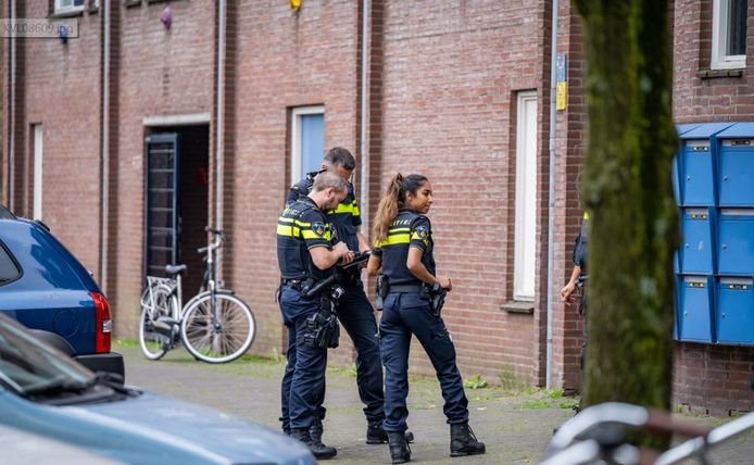 De politie hield de verdachte van de steekpartij aan.