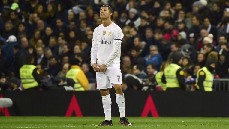 Ronaldo gisteren: één en al ergernis Beeld AFP
