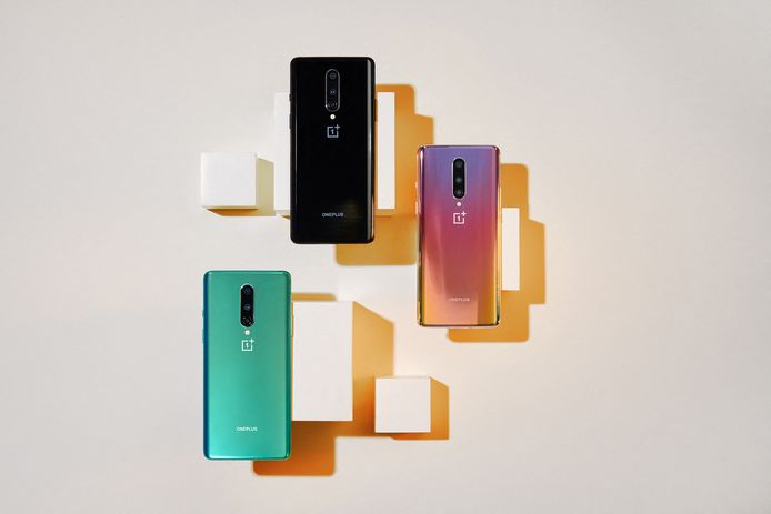 De drie uitvoeringen van de OnePlus 8.