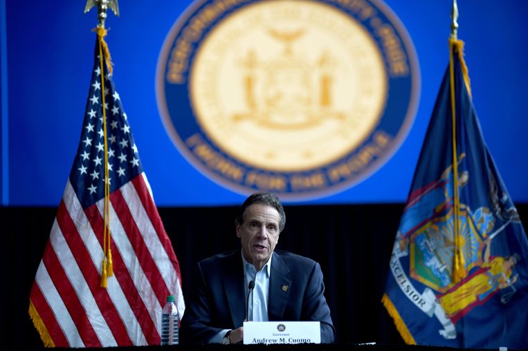 Gouverneur van de Amerikaanse staat New York Andrew Cuomo. Beeld Photo News