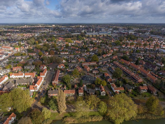 Foto ter illustratie: Tuindorp van bovenaf