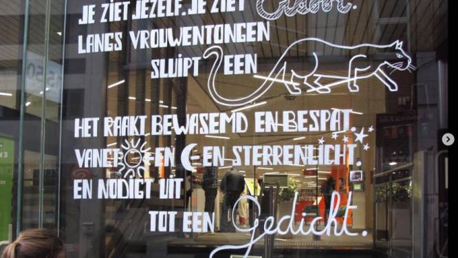 Alle Aalsterse raamgedichten terug te vinden via online kaart: “Poëzie palmt het straatbeeld in”