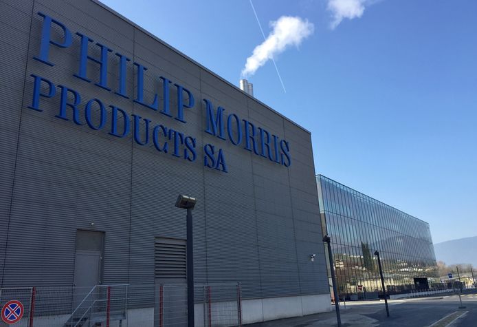 Het hoofdkwartier van Philip Morris in Neuchatel, Zwitserland.