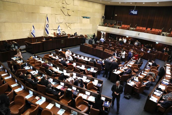 De Knesset, het Israëlisch parlement, stemt over de onbindingswet.