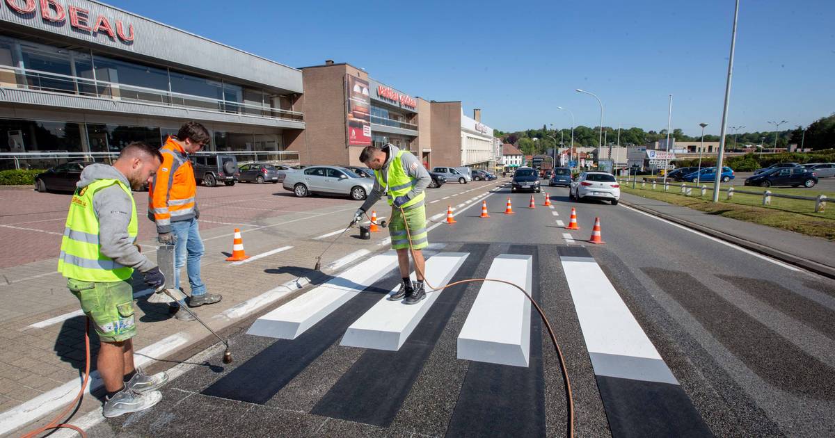 Antwerpse SintBernardsesteenweg krijgt ‘3Dzebrapad’ Antwerpen hln.be