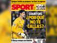 La Une choc d'un quotidien catalan: “Courtois, pourquoi tu ne te tais pas?”
