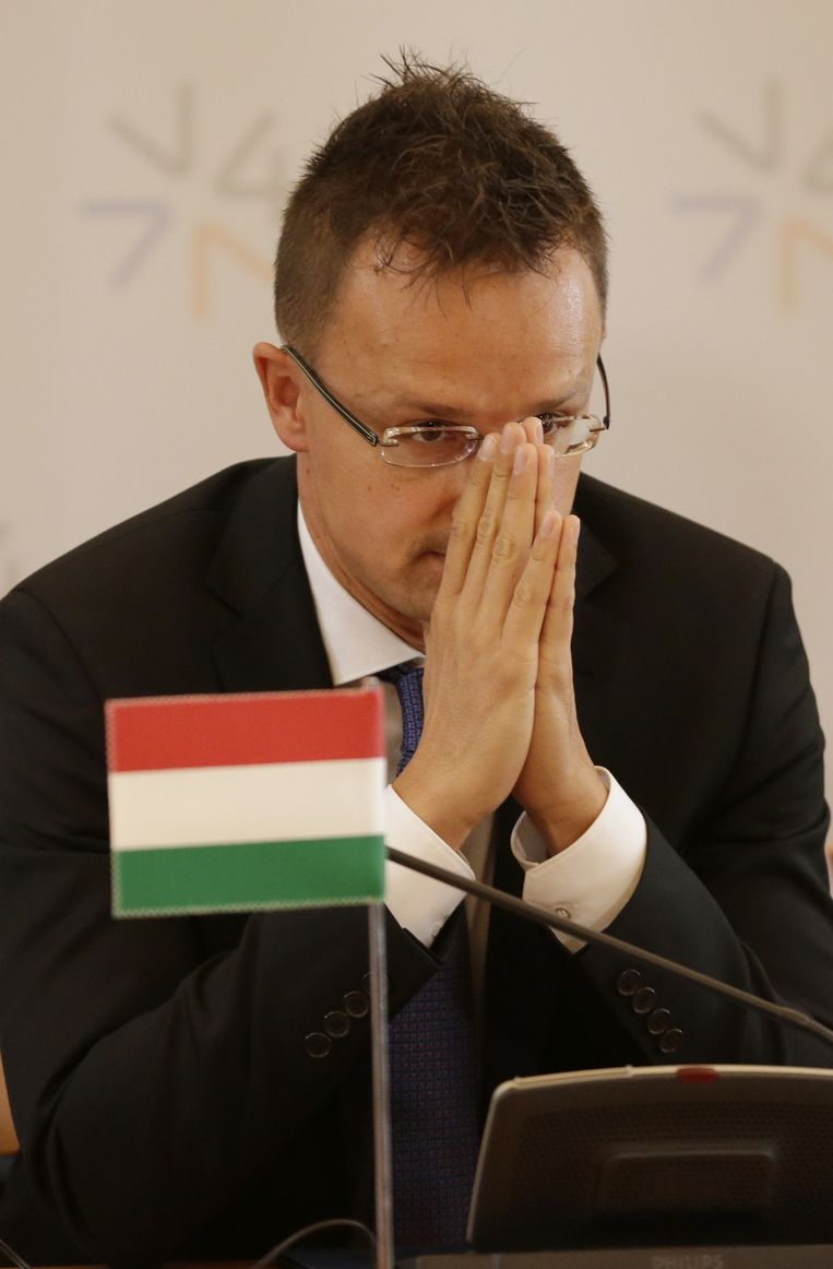 Péter Szijjartó, de Hongaarse minister van Buitenlandse Zaken. Beeld AP