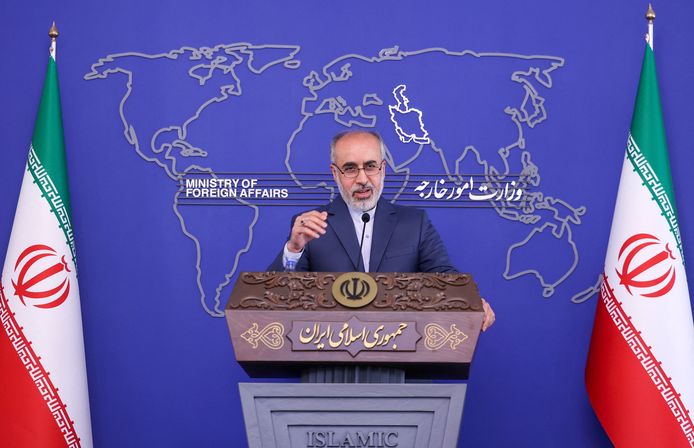 Nasser Kanaani woordvoerder van het Ministerie van Buitenlandse Zaken in Iran.