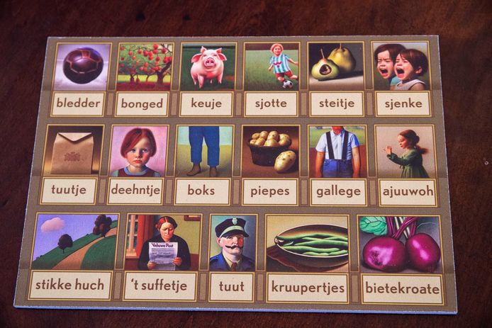 Leesplankje van het Wagenings dialect.
