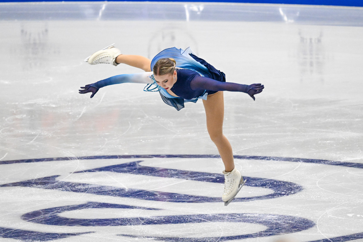 Lindsay van Zundert bij de korte kür op de EK in Espoo, Finland.
