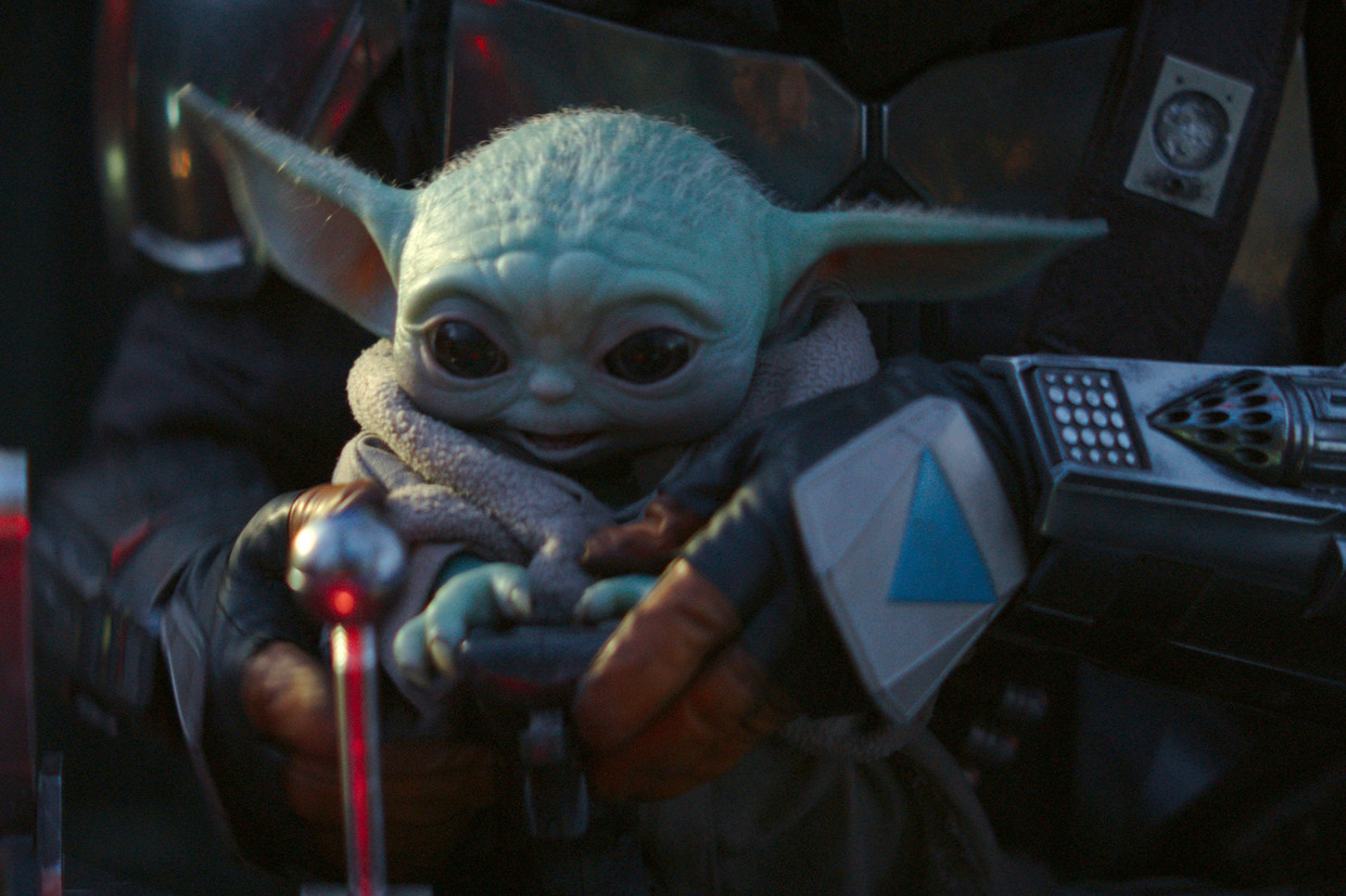 The Child, of 'Baby Yoda', uit de Disney+-serie 'The Mandalorian'.     Beeld via REUTERS