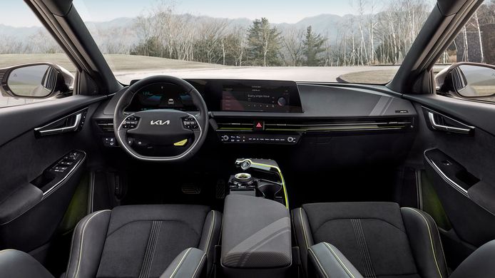 Het interieur van de Kia EV6 GT