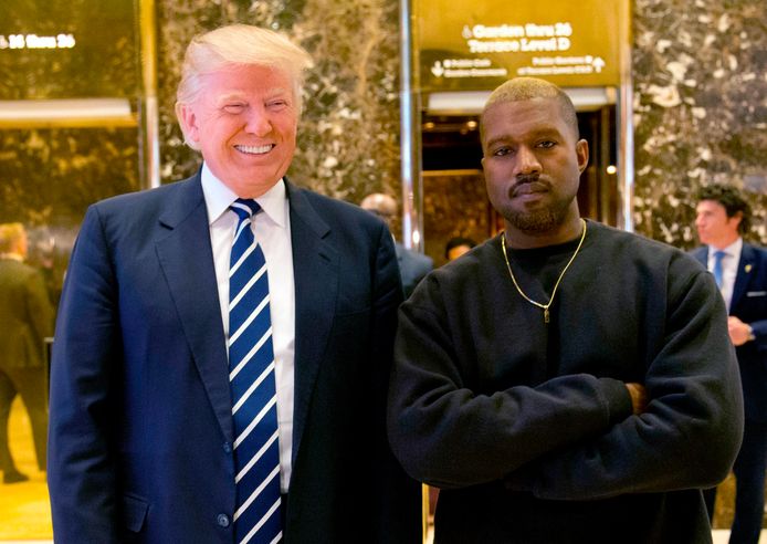 Donald Trump en Kanye West ontmoetten elkaar in december 2016.
