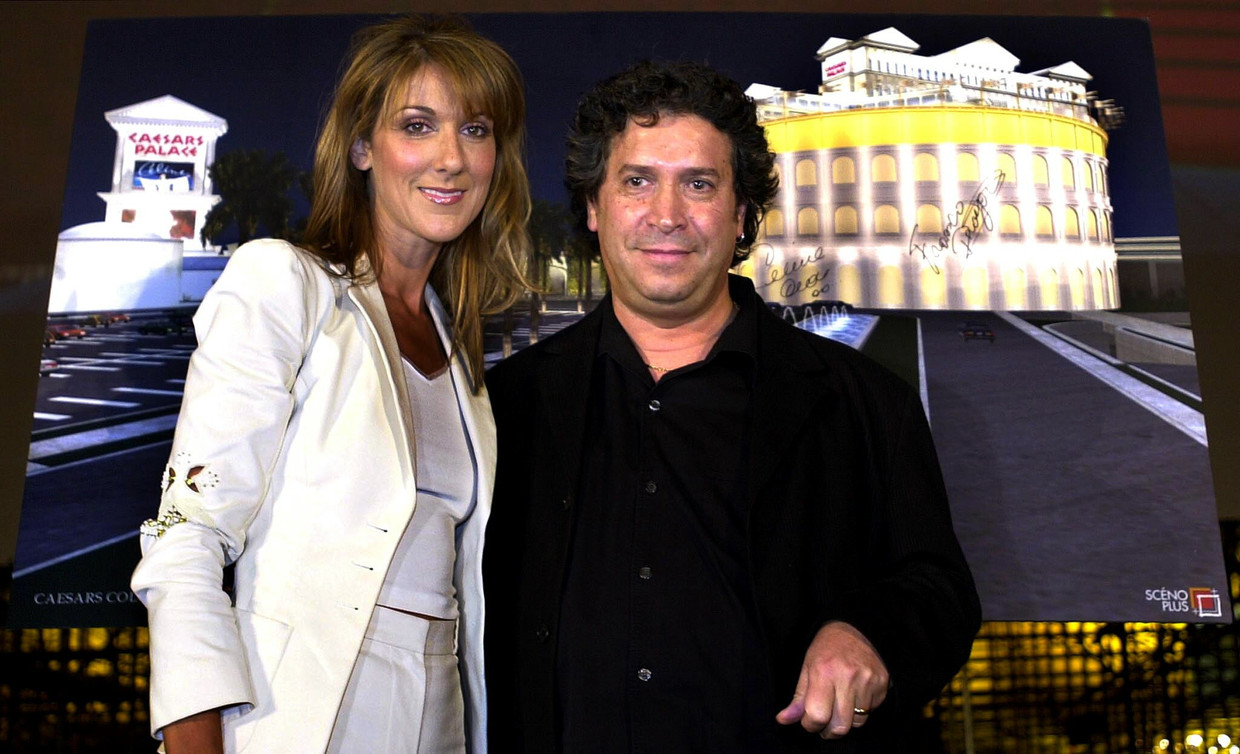With Celine Dion at Caesars Palace in Las Vegas.  BELGA's photo