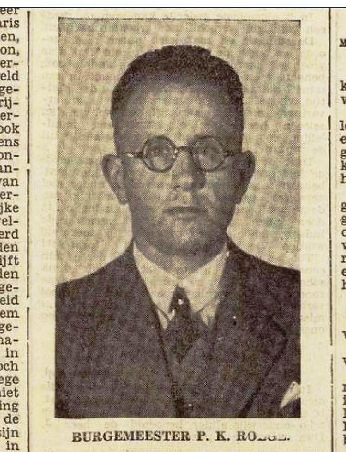 Pieter Klaas Roege bij zijn benoeming in 1940.