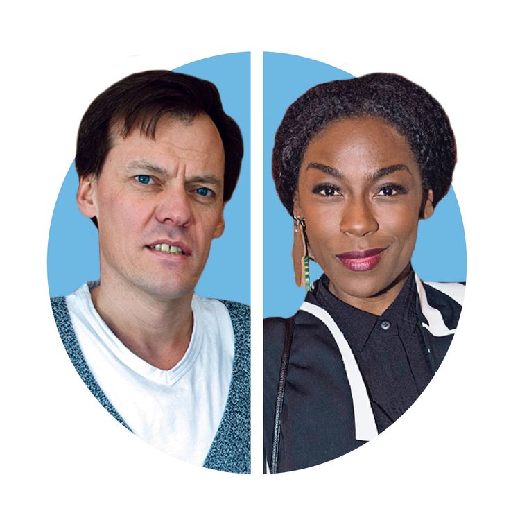 Tijs van den Brink (49). Was onder meer copresentator van de talkshow Knevel & Van den Brink, presenteert programma’s op Radio 1. Giovanca Ostiana (42) is zangeres. Sinds 2017 presenteert ze het VPRO-tv-programma Vrije Geluiden.  Beeld ANP, HH