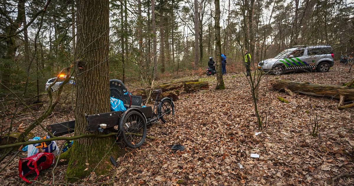 Man op bakfiets ernstig gewond door botsing tegen boom, traumahelikopter opgeroepen.