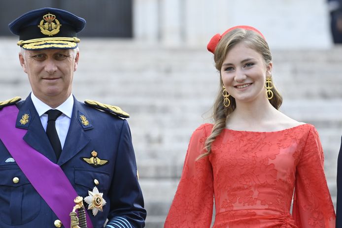 Een blik op het traditionele Te Deum in de Brusselse Sint-Michiels-en-Sint-Goedelekathedraal.