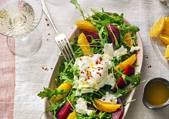 Fris voorgerecht: citrussalade met bietjes & burrata