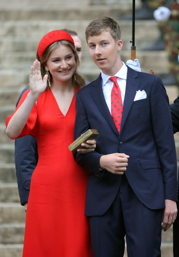Prinses Elisabeth met prins Gabriel.