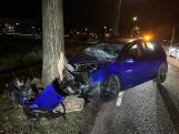 Auto knalt op boom in Wijk en Aalburg, bestuurder gewond geraakt