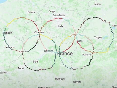 Frans duo fietst olympische ringen: ‘Beetje onze eigen Spelen georganiseerd’