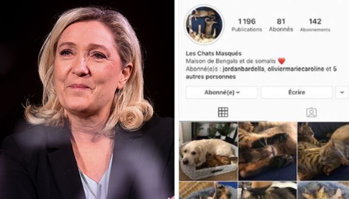 Les Chats Masques Le Compte Instagram Secret De Marine Le Pen Monde 7sur7 Be