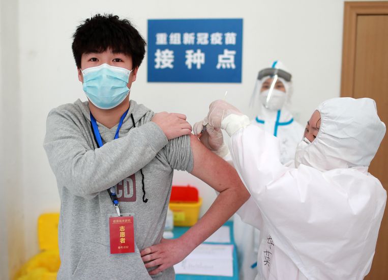 Een proefpersoon in China. Beeld Getty Images