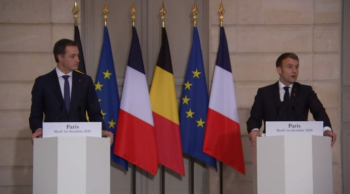 Alexander De Croo en Emmanuel Macron hielden een persconferentie nu hun officiële ontmoeting.