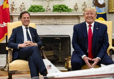 Trump bij begroeting Rutte: We zijn vrienden geworden