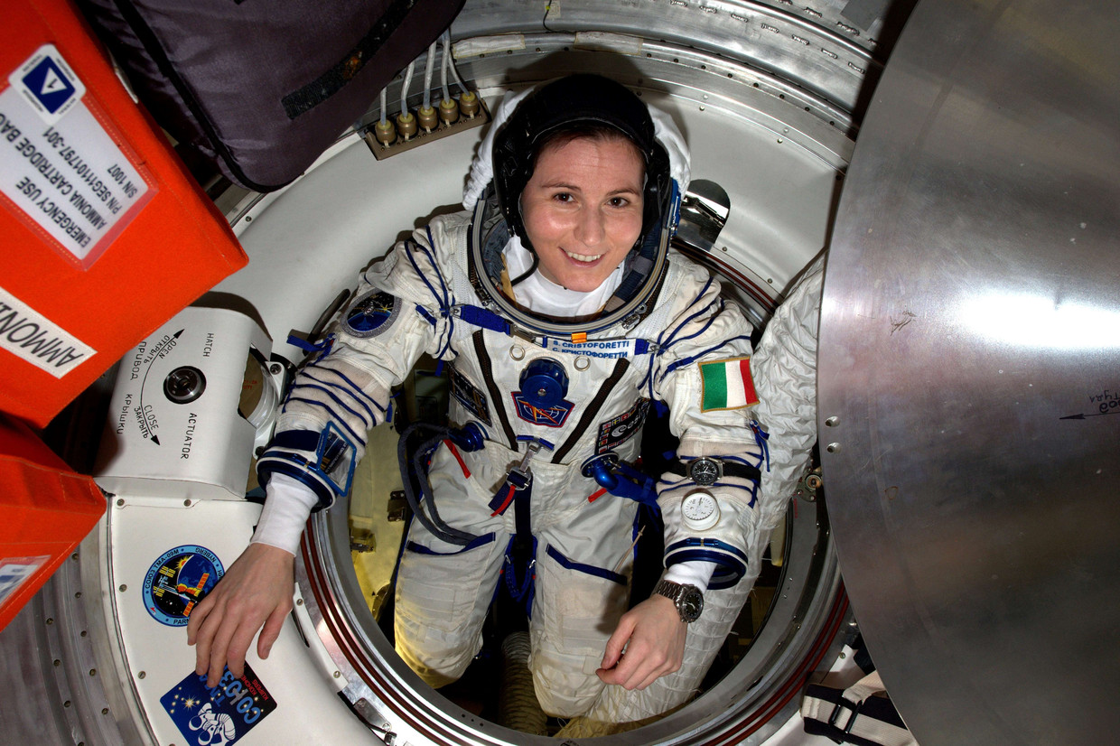 De Italiaanse astronaut Samantha Cristoforetti. Beeld AFP