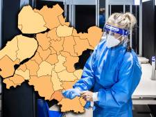 KAART | Aantal positieve coronatests in Oost-Nederland daalt voor vierde dag op rij
