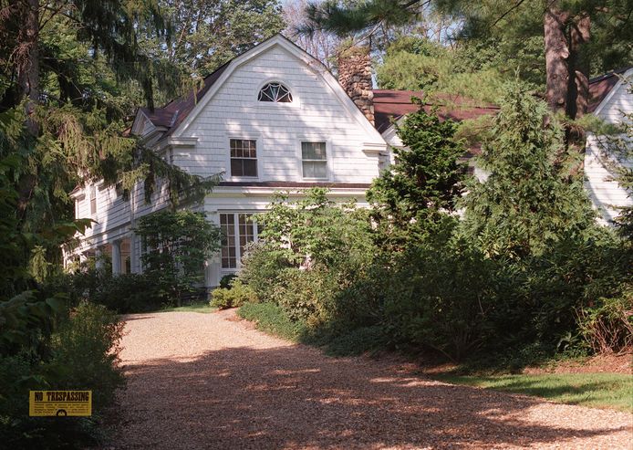 Het huis van Bill en Hillary Clinton in Chappaqua, op 64 kilometer ten noorden van New York City.