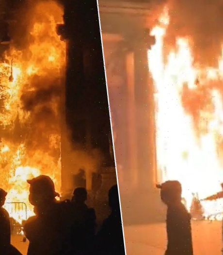 Des manifestants mettent le feu à l’entrée de la mairie de Bordeaux: “Un acte criminel”