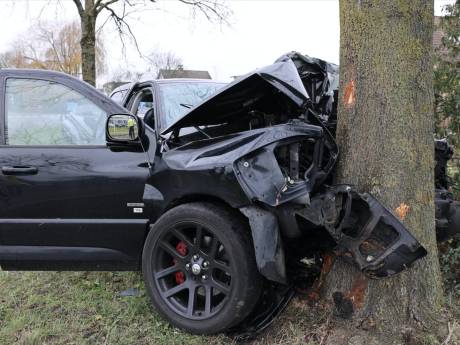 Pick-up truck botst frontaal op boom in Kampen: omstanders schieten te hulp