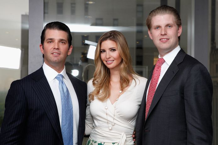Archiefbeeld. Donald Trump ,Jr., Ivanka Trump en Eric Trump.