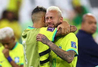 Les larmes de Neymar après l’élimination du Brésil