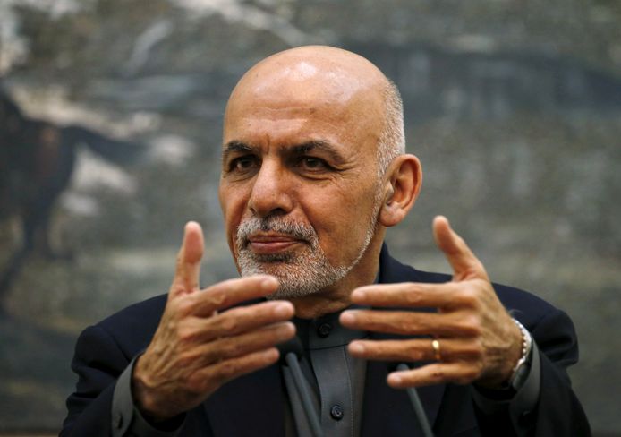 De Afghaanse president Ashraf Ghani.