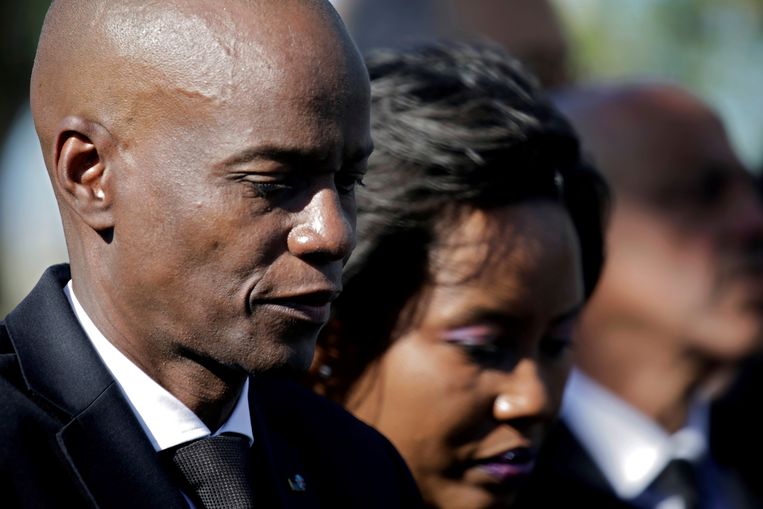 Jovenel Moïse en zijn vrouw Martine in 2020. Beeld REUTERS