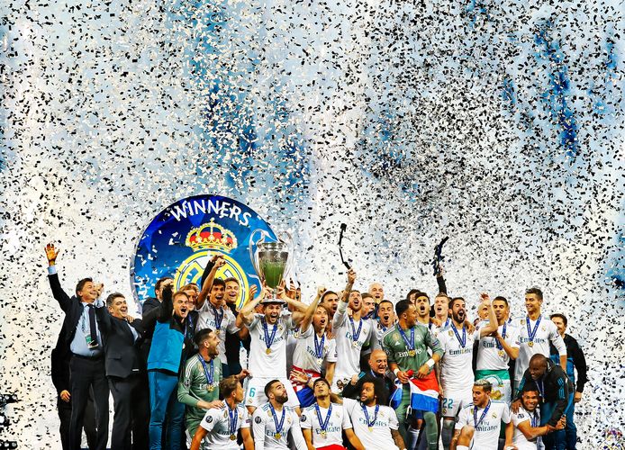 Real Madrid viert derde Champions League-zege op rij.