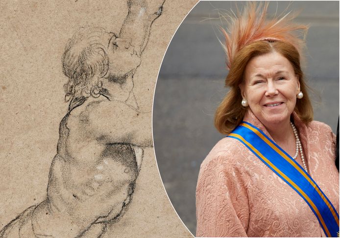 De tekening ‘Naaktstudie van een jongeman met opgeheven armen’ van Peter Paul Rubens is verkocht. Het was voordien eigendom van de Nederlandse prinses Christina.