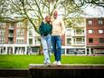 Clea en Matthias Ridder op het Gele Rijdersplein in Arnhem, Koningsnacht en -dag weer het terrein van festival De Buitenkroeg.