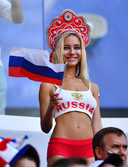 Een Russische fan.
